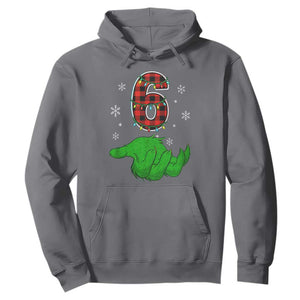 Number 6 Matching 67 Christmas Hoodie Red Plaid Xmas Pajamas Holiday Gen Alpha Slang Meme TS10 Charcoal Print Your Wear