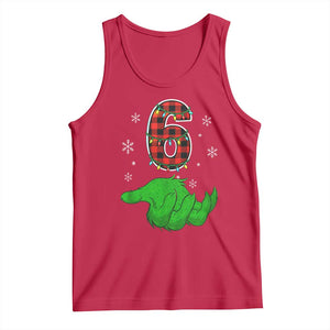 Number 6 Matching 67 Christmas Tank Top Red Plaid Xmas Pajamas Holiday Gen Alpha Slang Meme TS10 Red Print Your Wear