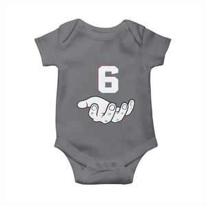 Number 6 Baby Onesie Matching 67 Meme Costume 6th Birthday 6 Years TS10 Charcoal Print Your Wear
