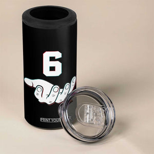Number 6 4 in 1 Can Cooler Tumbler Matching 67 Meme Costume 6th Birthday 6 Years TS10 Print Your Wear