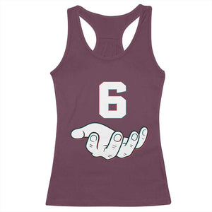 Number 6 Racerback Tank Top Matching 67 Meme Costume 6th Birthday 6 Years TS10 Maroon Print Your Wear