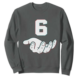 Number 6 Sweatshirt Matching 67 Meme Costume 6th Birthday 6 Years TS10 Dark Heather Print Your Wear