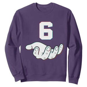 Number 6 Sweatshirt Matching 67 Meme Costume 6th Birthday 6 Years TS10 Purple Print Your Wear