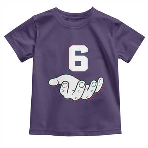 Number 6 Toddler T Shirt Matching 67 Meme Costume 6th Birthday 6 Years TS10 Purple Print Your Wear
