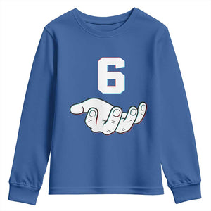 Number 6 Youth Sweatshirt Matching 67 Meme Costume 6th Birthday 6 Years TS10 Royal Blue Print Your Wear