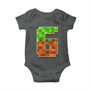 Number 6 Baby Onesie Game Matching 67 Meme Costume 6th Birthday 6 Years TS10 Dark Heather Print Your Wear