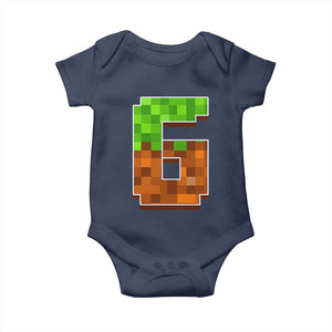 Number 6 Baby Onesie Game Matching 67 Meme Costume 6th Birthday 6 Years TS10 Navy Print Your Wear