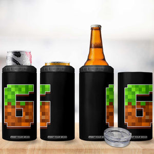 Number 6 4 in 1 Can Cooler Tumbler Game Matching 67 Meme Costume 6th Birthday 6 Years TS10 Print Your Wear