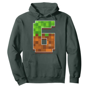 Number 6 Hoodie Game Matching 67 Meme Costume 6th Birthday 6 Years TS10 Dark Forest Green Print Your Wear