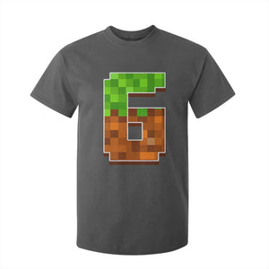Number 6 T Shirt For Kid Game Matching 67 Meme Costume 6th Birthday 6 Years TS10 Dark Heather Print Your Wear