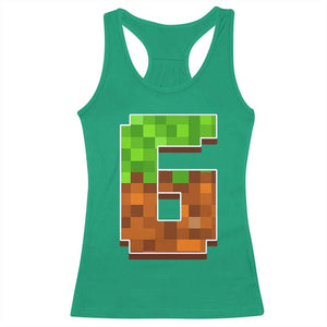 Number 6 Racerback Tank Top Game Matching 67 Meme Costume 6th Birthday 6 Years TS10 Irish Green Print Your Wear