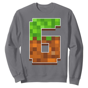 Number 6 Sweatshirt Game Matching 67 Meme Costume 6th Birthday 6 Years TS10 Charcoal Print Your Wear