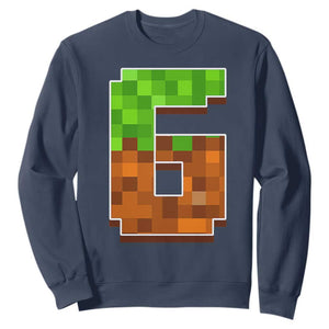 Number 6 Sweatshirt Game Matching 67 Meme Costume 6th Birthday 6 Years TS10 Navy Print Your Wear