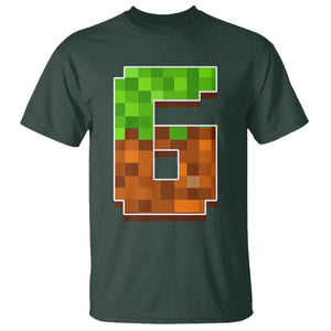 Number 6 T Shirt Game Matching 67 Meme Costume 6th Birthday 6 Years TS10 Dark Forest Green Print Your Wear