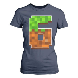 Number 6 T Shirt For Women Game Matching 67 Meme Costume 6th Birthday 6 Years TS10 Navy Print Your Wear