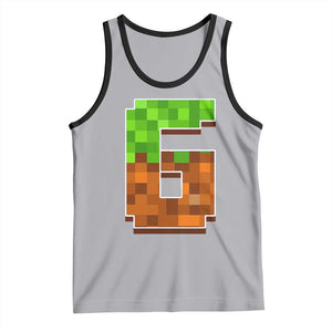 Number 6 Tank Top Game Matching 67 Meme Costume 6th Birthday 6 Years TS10 Athletic Heather Black Print Your Wear