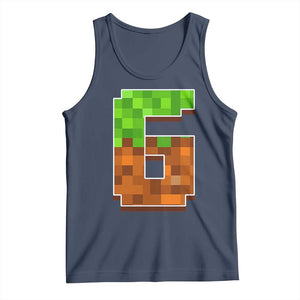 Number 6 Tank Top Game Matching 67 Meme Costume 6th Birthday 6 Years TS10 Navy Print Your Wear