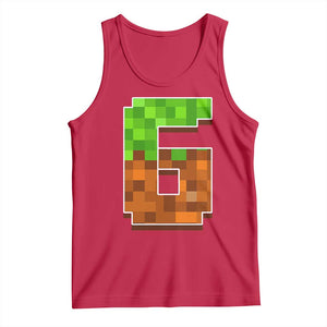 Number 6 Tank Top Game Matching 67 Meme Costume 6th Birthday 6 Years TS10 Red Print Your Wear