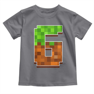 Number 6 Toddler T Shirt Game Matching 67 Meme Costume 6th Birthday 6 Years TS10 Charcoal Print Your Wear