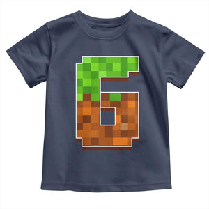 Number 6 Toddler T Shirt Game Matching 67 Meme Costume 6th Birthday 6 Years TS10 Navy Print Your Wear