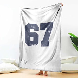 Number 67 Throw Blanket Numbered Uniform Sports Jersey Team 67th Birthday TS10 Print Your Wear