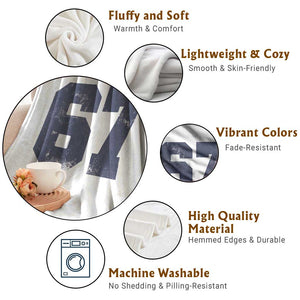 Number 67 Throw Blanket Numbered Uniform Sports Jersey Team 67th Birthday TS10 Print Your Wear