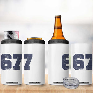 Number 67 4 in 1 Can Cooler Tumbler Numbered Uniform Sports Jersey Team 67th Birthday TS10 Print Your Wear