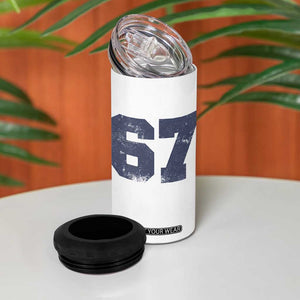 Number 67 4 in 1 Can Cooler Tumbler Numbered Uniform Sports Jersey Team 67th Birthday TS10 Print Your Wear