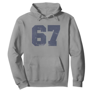 Number 67 Hoodie Numbered Uniform Sports Jersey Team 67th Birthday TS10 Sport Gray Print Your Wear