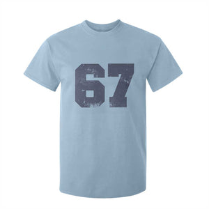 Number 67 T Shirt For Kid Numbered Uniform Sports Jersey Team 67th Birthday TS10 Light Blue Print Your Wear