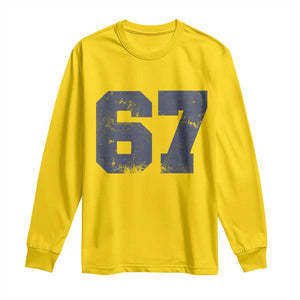 Number 67 Long Sleeve Shirt Numbered Uniform Sports Jersey Team 67th Birthday TS10 Daisy Print Your Wear