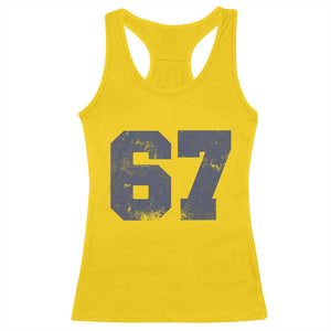 Number 67 Racerback Tank Top Numbered Uniform Sports Jersey Team 67th Birthday TS10 Daisy Print Your Wear