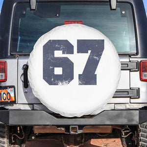 Number 67 Spare Tire Cover Numbered Uniform Sports Jersey Team 67th Birthday TS10 No hole White Print Your Wear