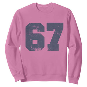 Number 67 Sweatshirt Numbered Uniform Sports Jersey Team 67th Birthday TS10 Azalea Print Your Wear