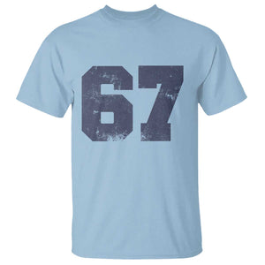 Number 67 T Shirt Numbered Uniform Sports Jersey Team 67th Birthday TS10 Light Blue Print Your Wear