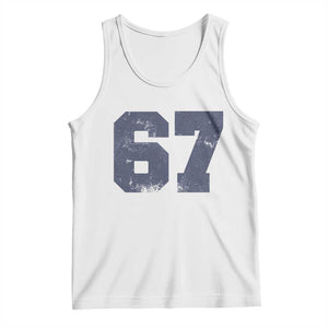 Number 67 Tank Top Numbered Uniform Sports Jersey Team 67th Birthday TS10 White Print Your Wear