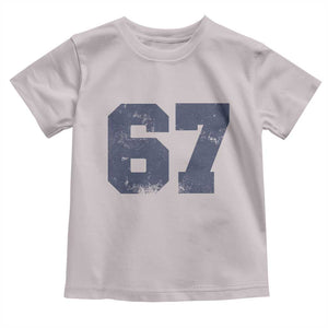 Number 67 Toddler T Shirt Numbered Uniform Sports Jersey Team 67th Birthday TS10 Ice Gray Print Your Wear