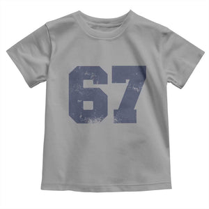 Number 67 Toddler T Shirt Numbered Uniform Sports Jersey Team 67th Birthday TS10 Sport Gray Print Your Wear