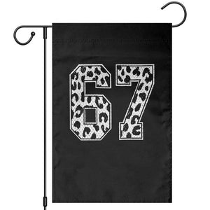 67 Jersey Number Garden Flag Funny Six Seven Meme Y2k Leopard Number TS10 Black Print Your Wear