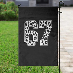 67 Jersey Number Garden Flag Funny Six Seven Meme Y2k Leopard Number TS10 Print Your Wear