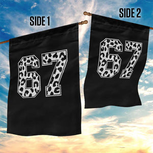 67 Jersey Number Garden Flag Funny Six Seven Meme Y2k Leopard Number TS10 Print Your Wear