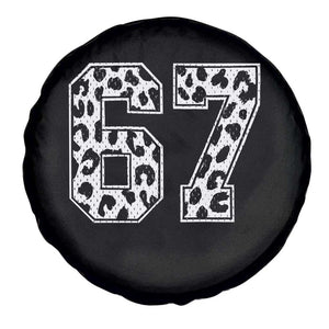 67 Jersey Number Spare Tire Cover Funny Six Seven Meme Y2k Leopard Number TS10 Print Your Wear