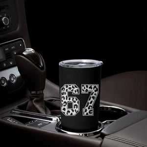 67 Jersey Number Tumbler Cup Funny Six Seven Meme Y2k Leopard Number TS10 Print Your Wear