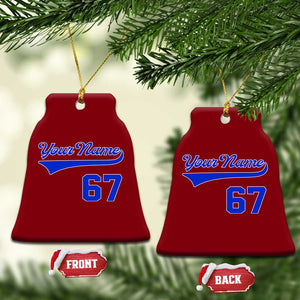 Personalized 67 Jersey Number Ceramic Ornament Custom Name Numbered Uniform Sports Team 67th Birthday TS10 Print Your Wear