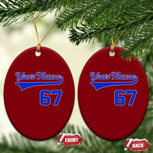 Personalized 67 Jersey Number Ceramic Ornament Custom Name Numbered Uniform Sports Team 67th Birthday TS10 Print Your Wear