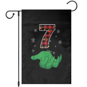 Number 7 Matching 67 Christmas Garden Flag Red Plaid Xmas Pajamas Holiday Gen Alpha Slang Meme TS10 Black Print Your Wear