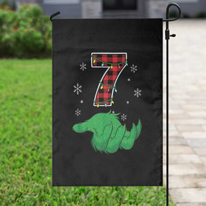 Number 7 Matching 67 Christmas Garden Flag Red Plaid Xmas Pajamas Holiday Gen Alpha Slang Meme TS10 Print Your Wear