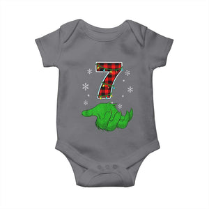 Number 7 Matching 67 Christmas Baby Onesie Red Plaid Xmas Pajamas Holiday Gen Alpha Slang Meme TS10 Charcoal Print Your Wear