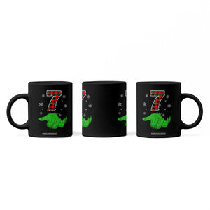 Number 7 Matching 67 Christmas Coffee Mug Red Plaid Xmas Pajamas Holiday Gen Alpha Slang Meme TS10 Print Your Wear