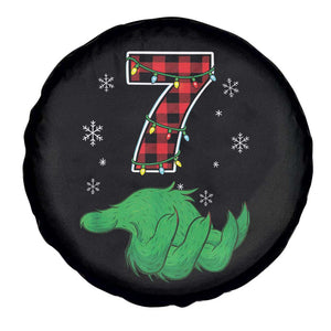 Number 7 Matching 67 Christmas Spare Tire Cover Red Plaid Xmas Pajamas Holiday Gen Alpha Slang Meme TS10 Print Your Wear